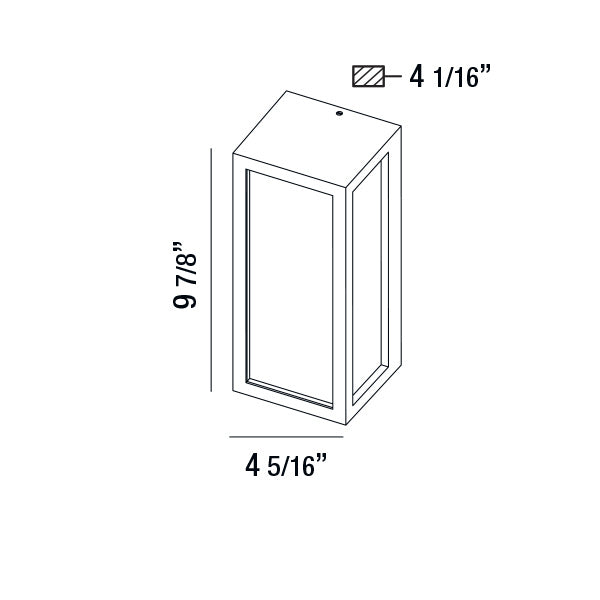 ARCHITECTURAL OUTDOOR OUTDR,LED WLLMNT,18W,662LM,GRA in Graphite Grey