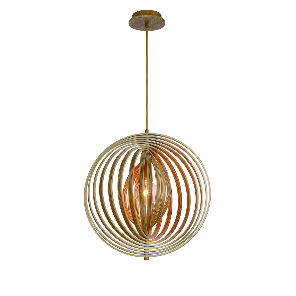 Abruzzo One Light Pendant in Wood