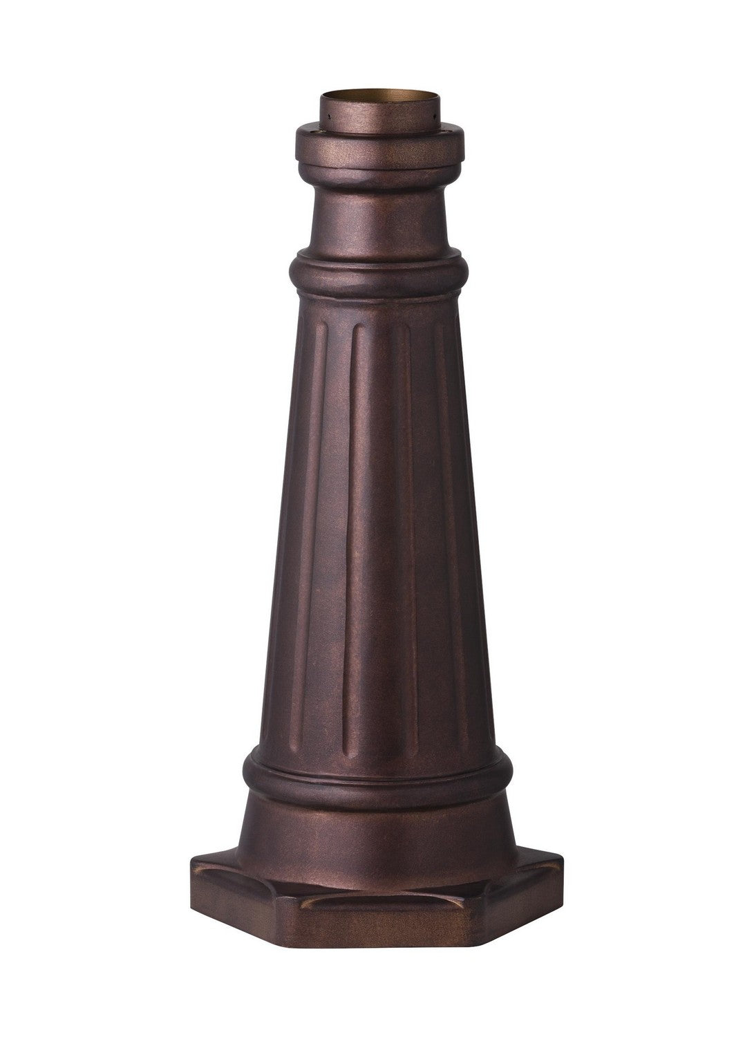 Outdoor Post Base Post Mount Base in Patina Bronze