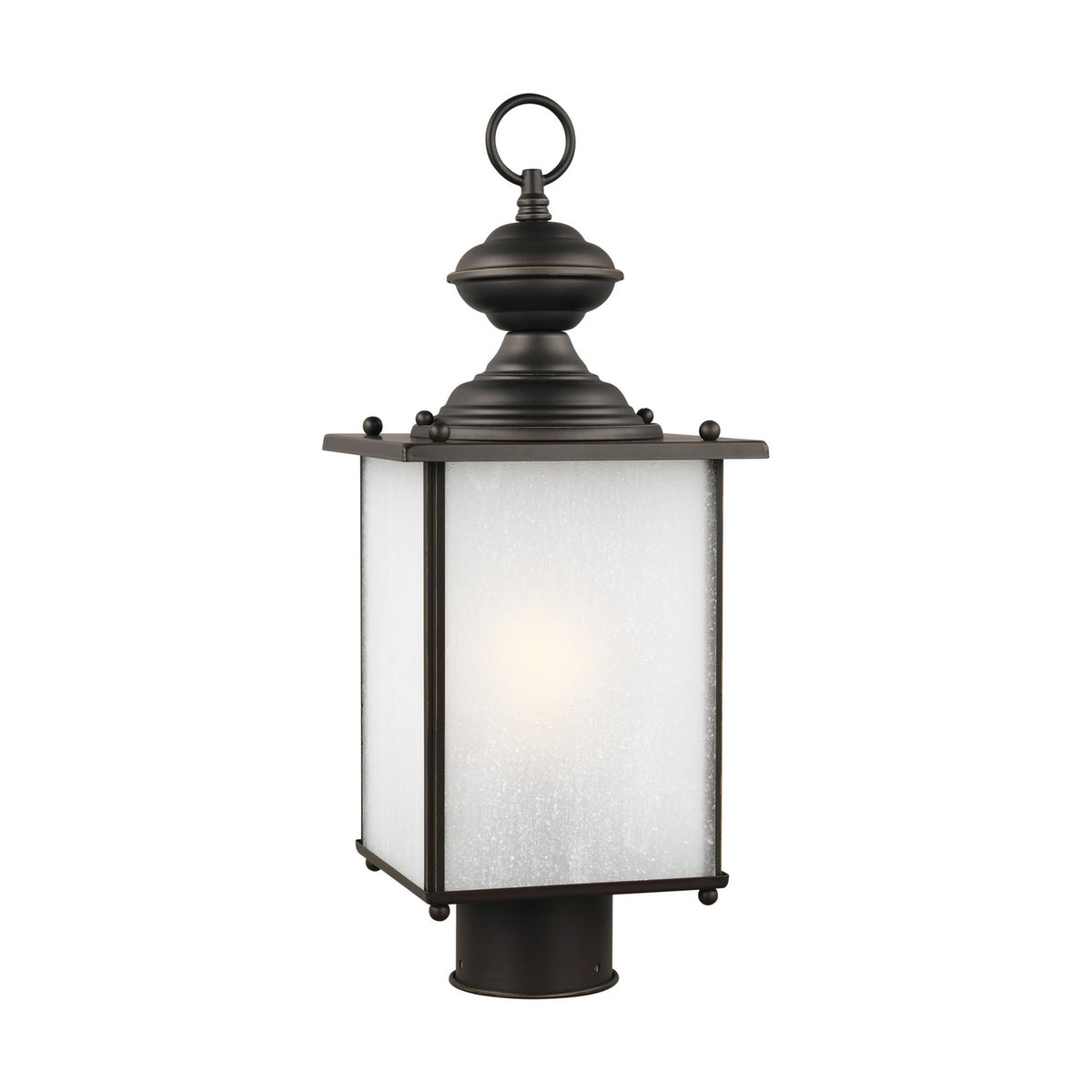 Jamestowne One Light Outdoor Post Lantern in Antique Bronze