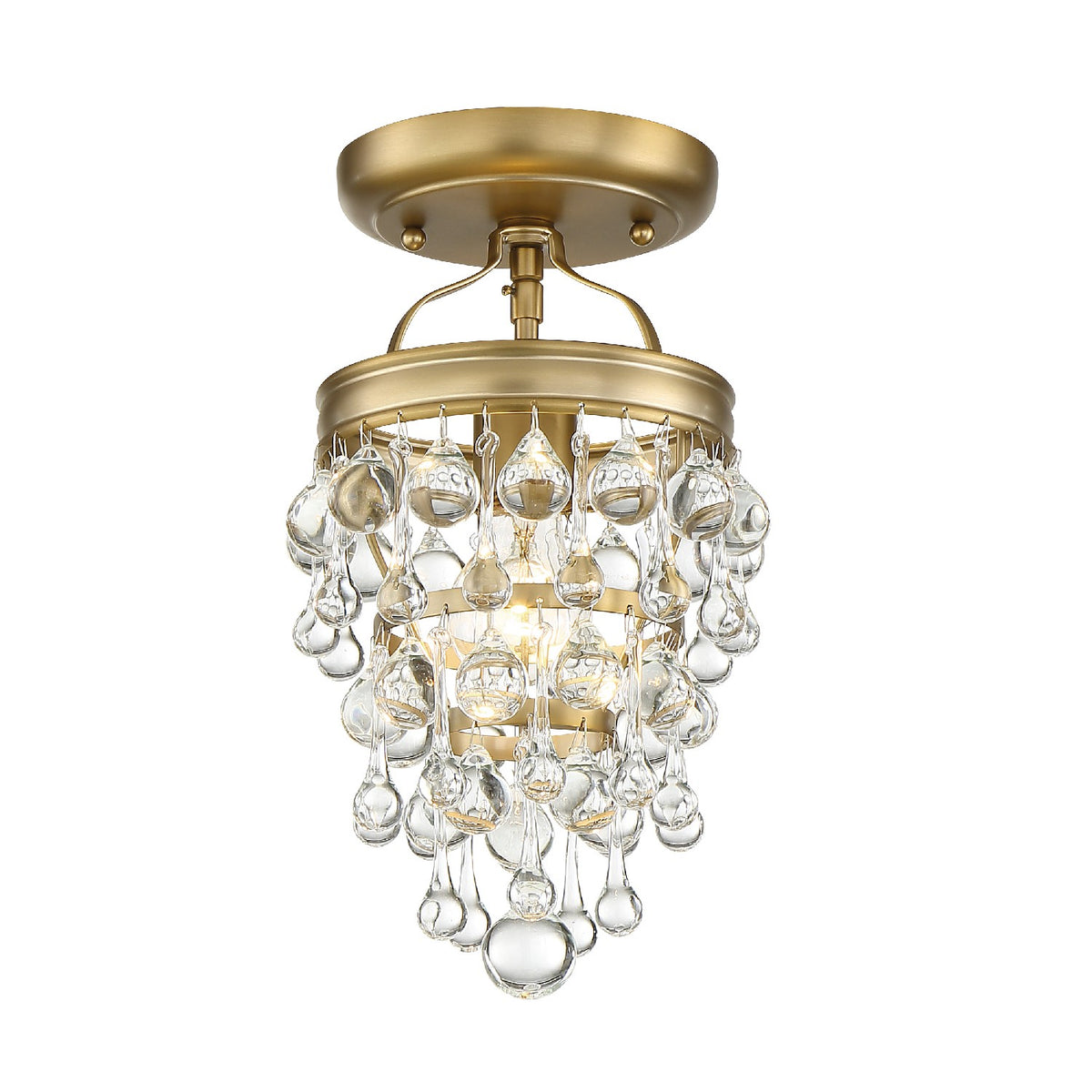 Calypso One Light Semi Flush Mount in Vibrant Gold