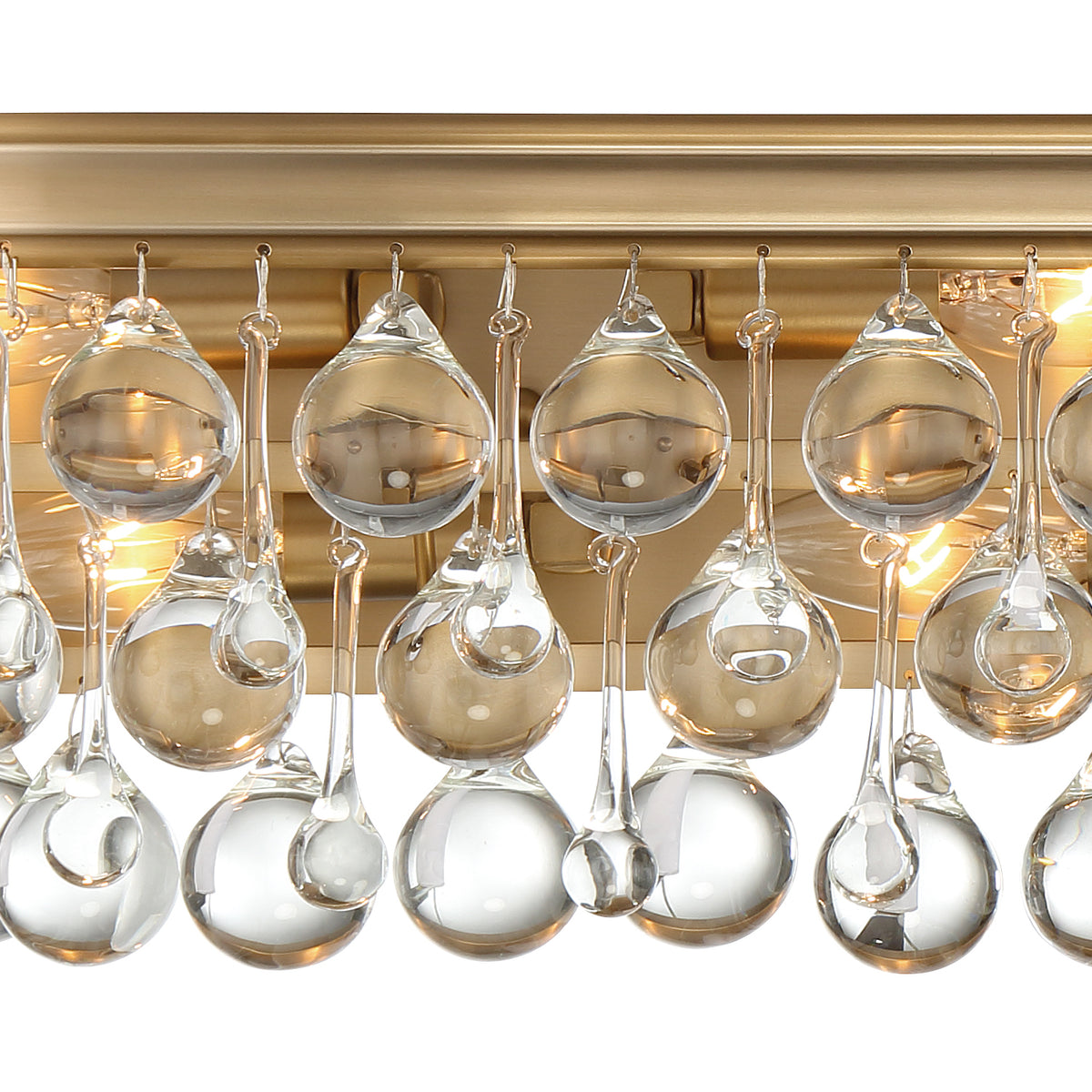 Calypso Six Light Bathroom Vanity in Vibrant Gold