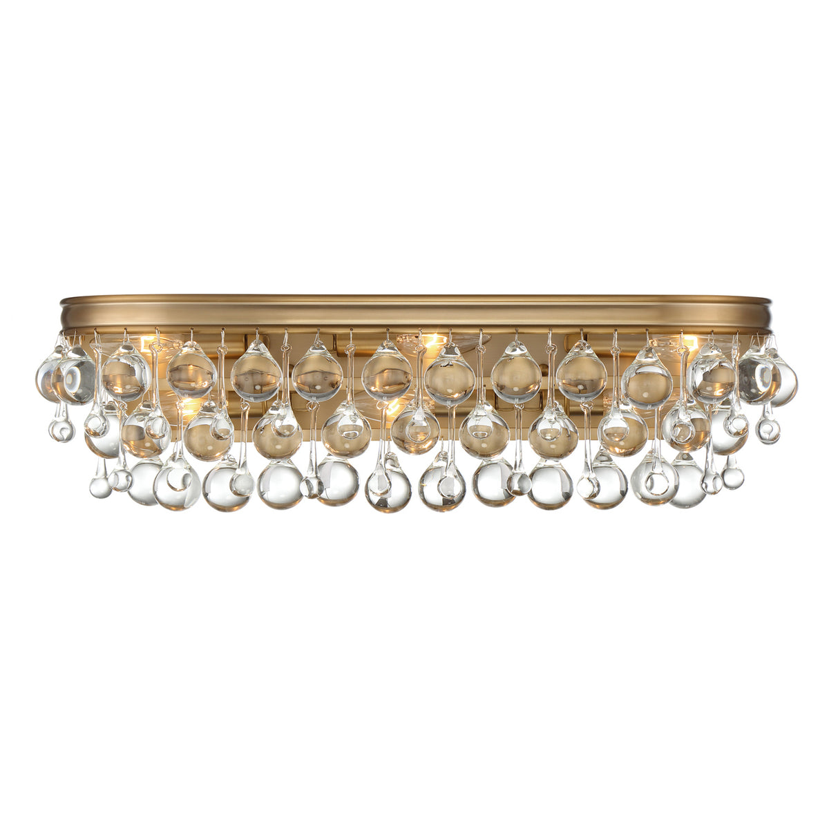 Calypso Six Light Bathroom Vanity in Vibrant Gold