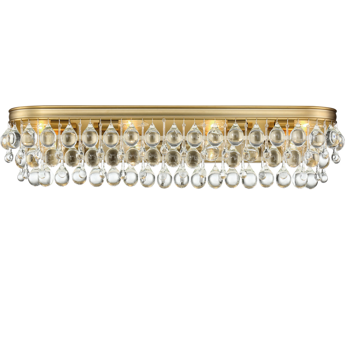 Calypso Eight Light Bathroom Vanity in Vibrant Gold