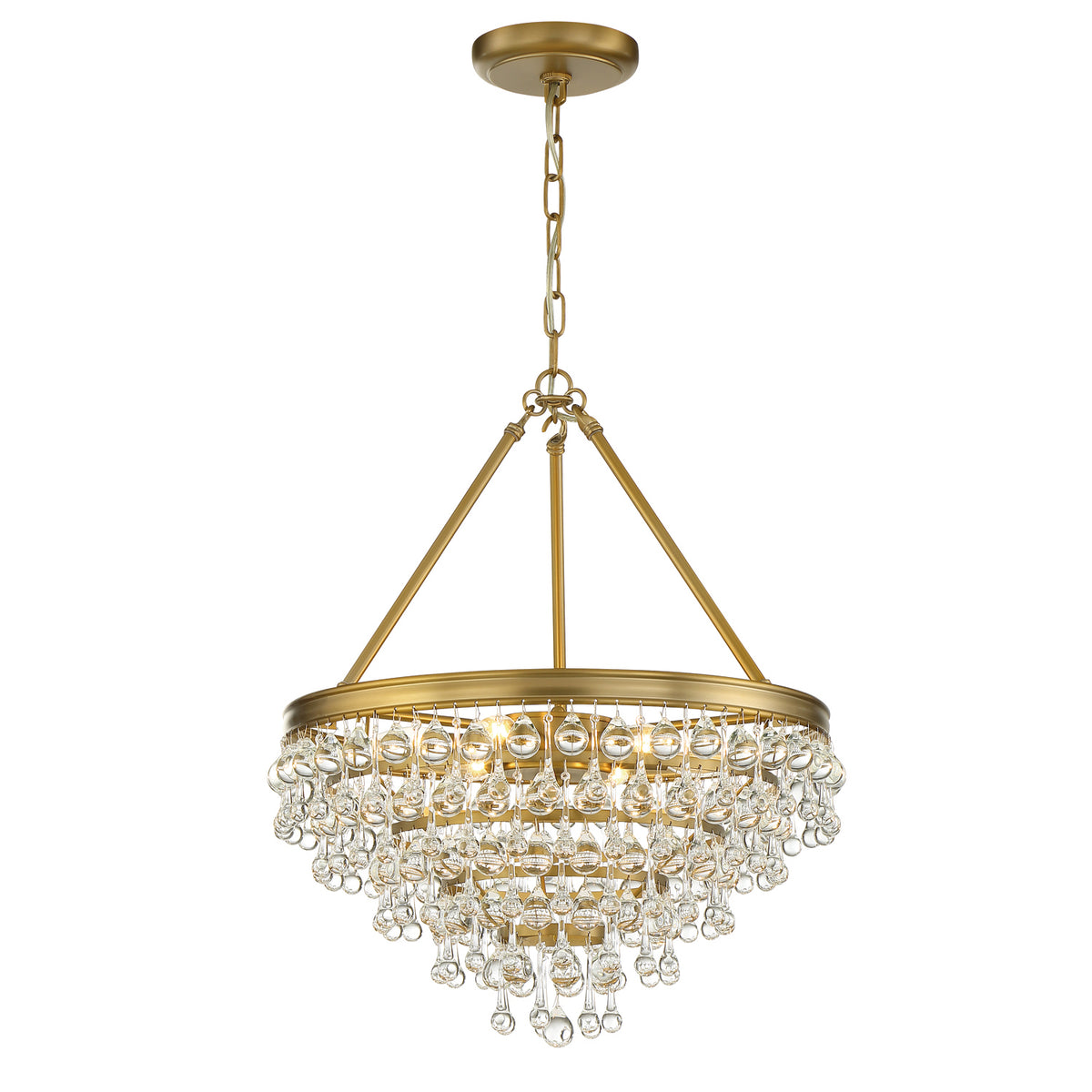 Calypso Six Light Chandelier in Vibrant Gold