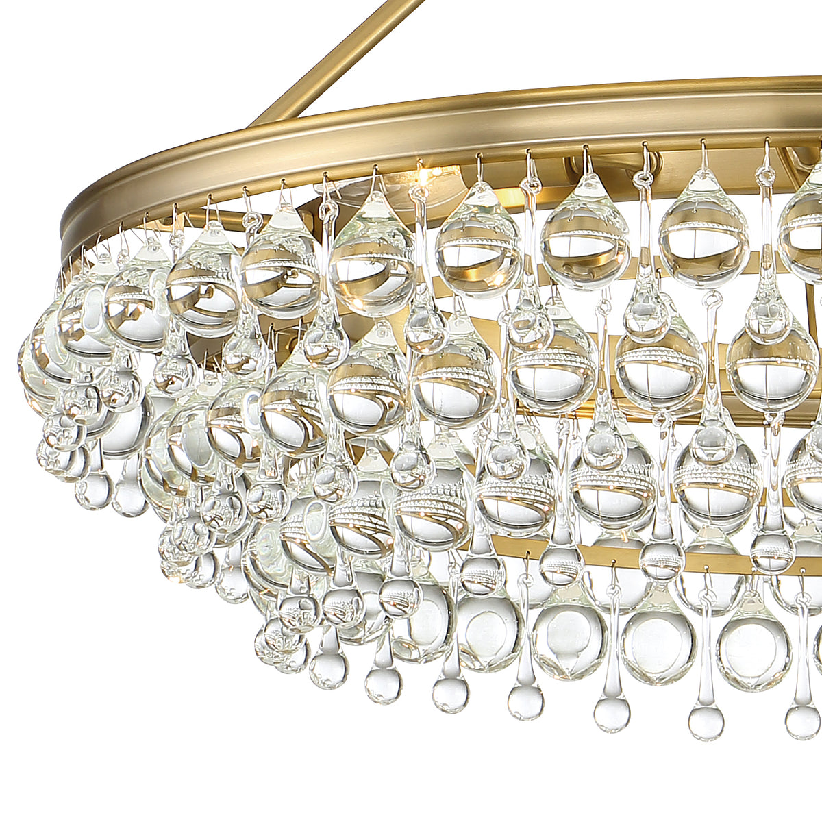 Calypso Six Light Chandelier in Vibrant Gold