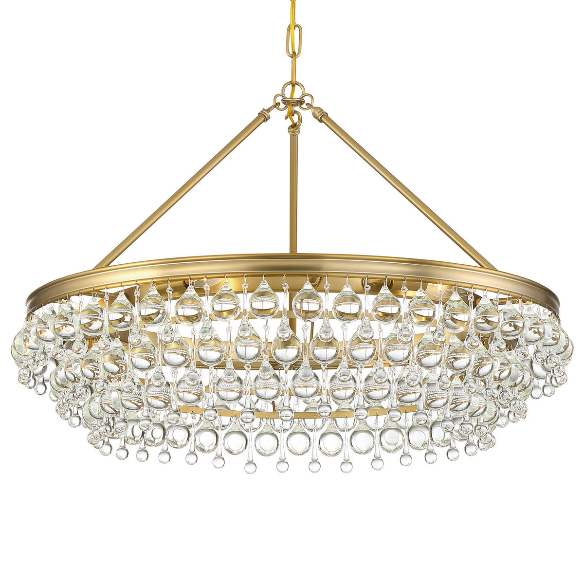 Calypso Six Light Chandelier in Vibrant Gold