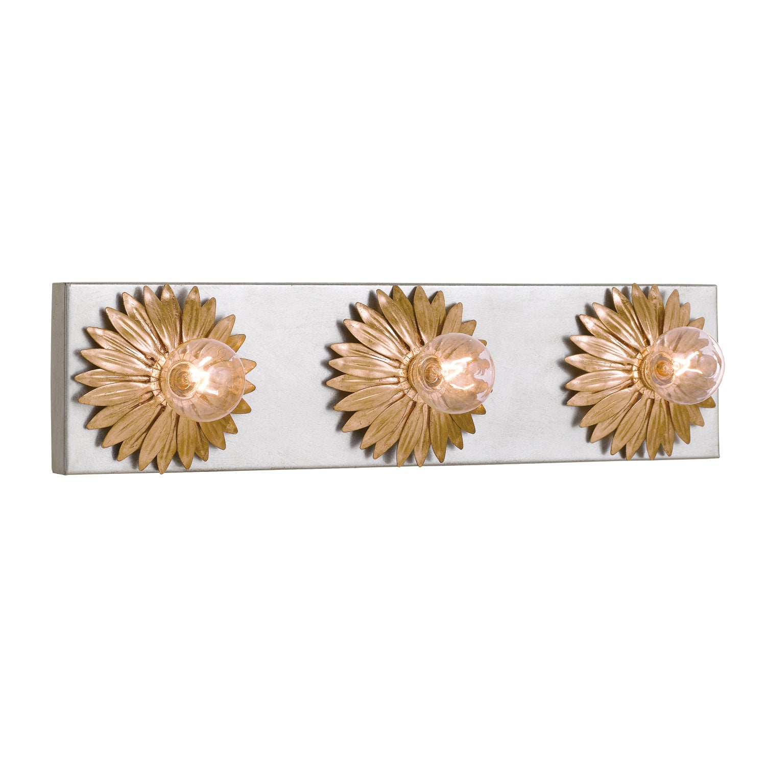 Broche Bathroom Vanity in Antique Gold + Antique Silver