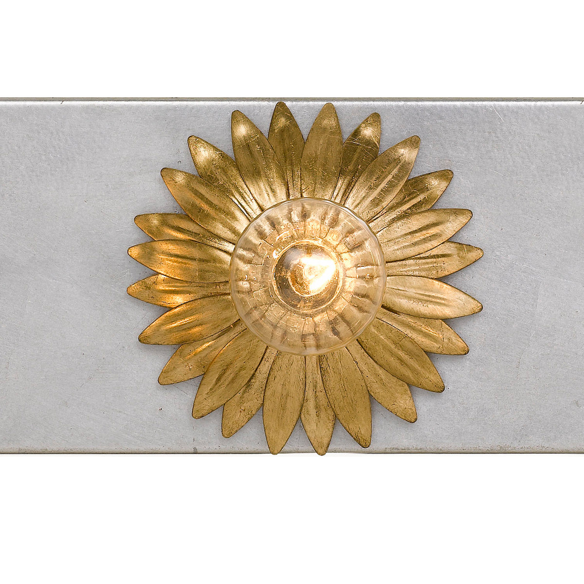Broche Five Light Bathroom Vanity in Antique Gold + Antique Silver