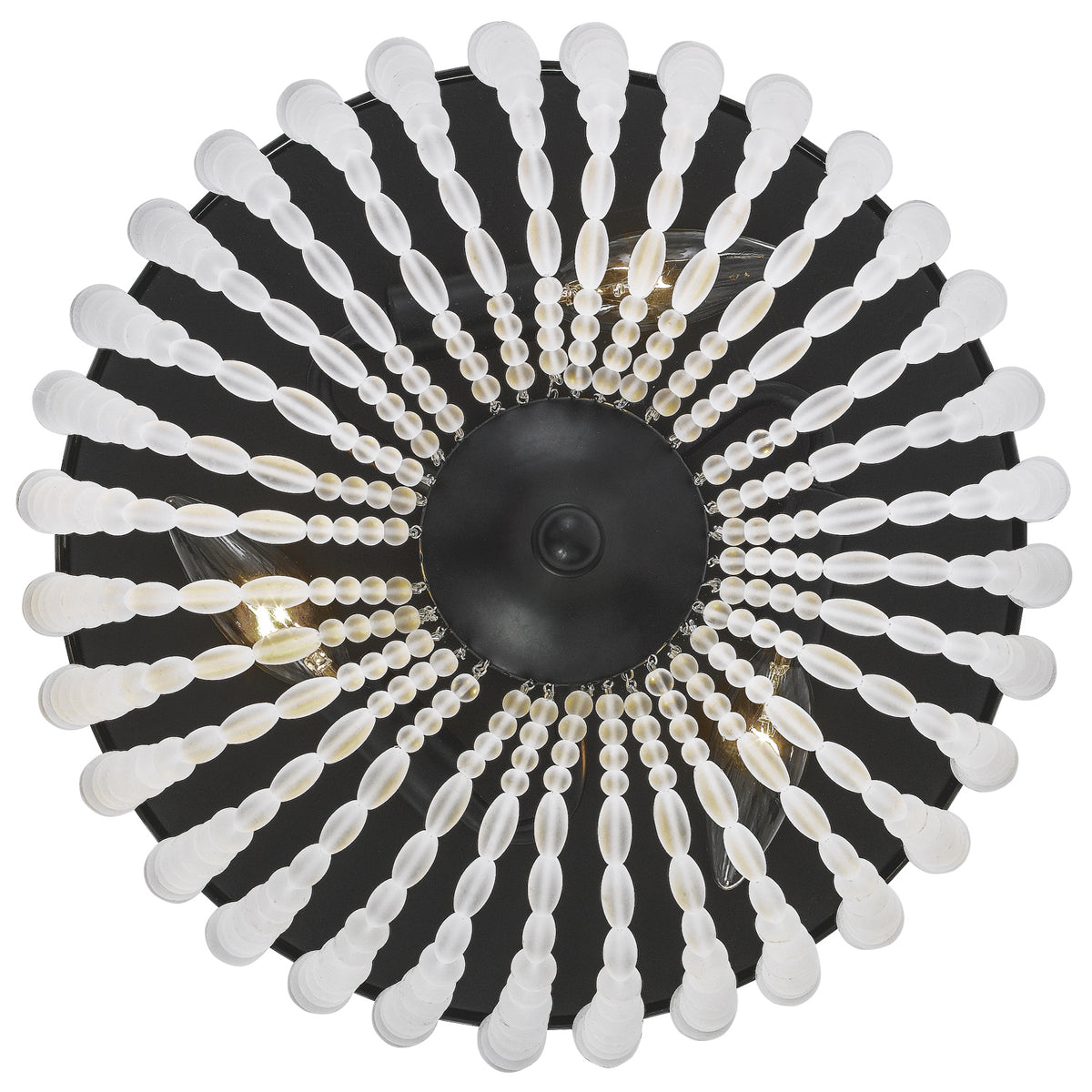 Rylee Three Light Flush Mount in Matte Black
