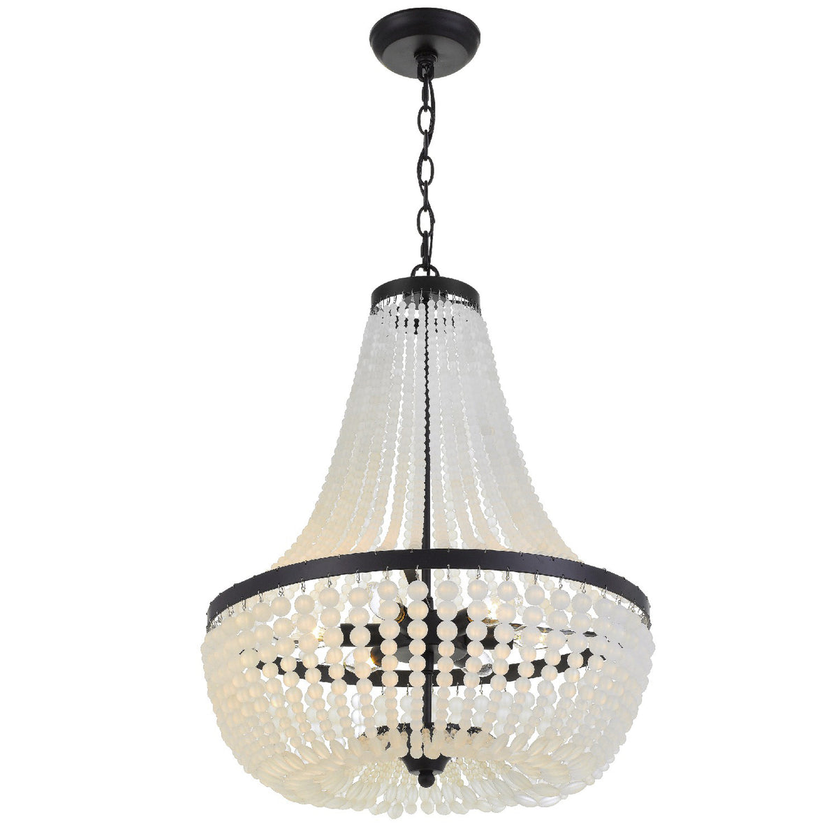 Rylee Six Light Chandelier in Matte Black