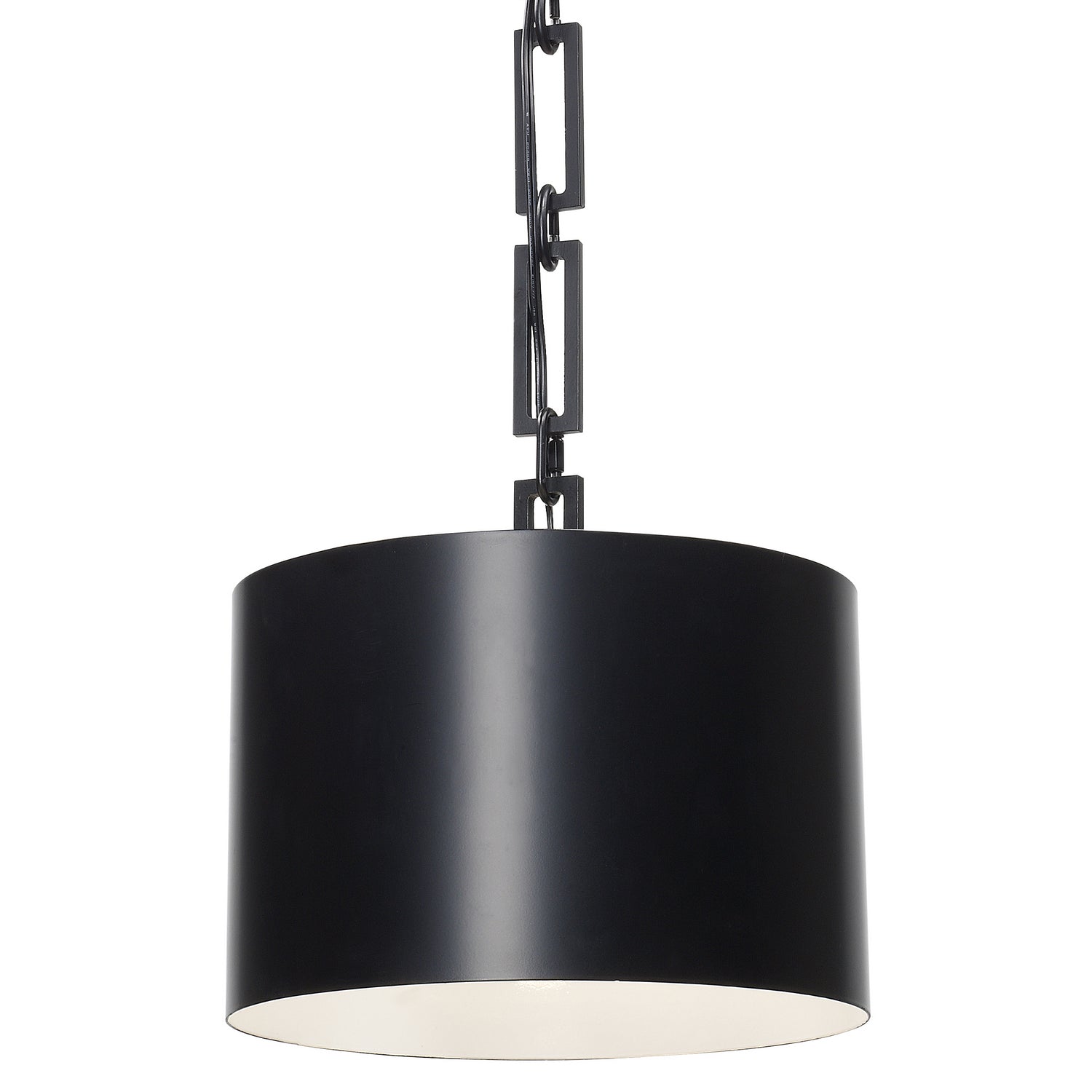 Alston Chandelier in Matte Black + White