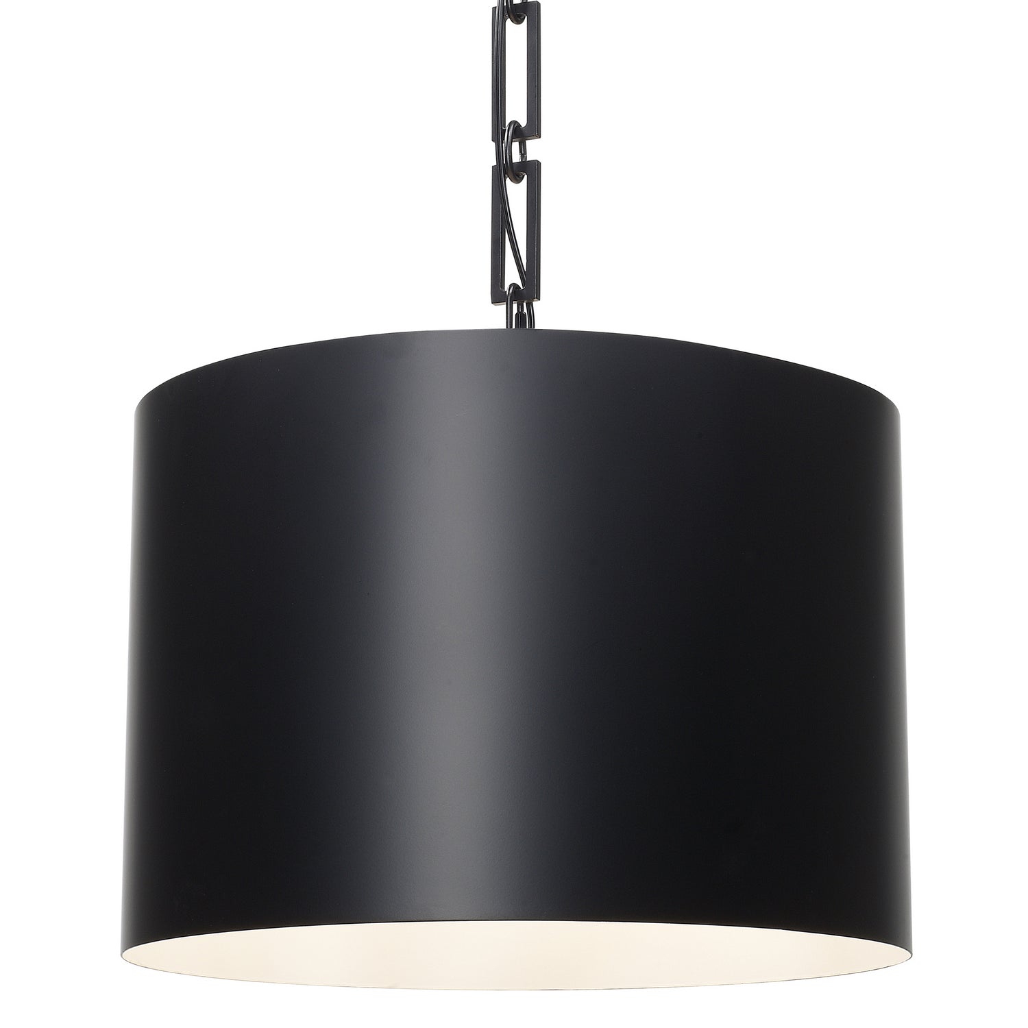Alston Chandelier in Matte Black + White