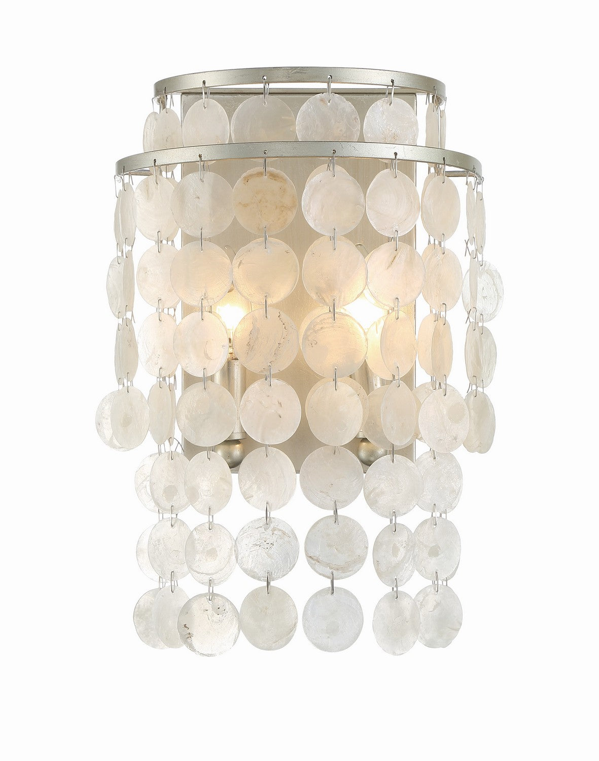 Brielle Two Light Wall Sconce in Antique Silver