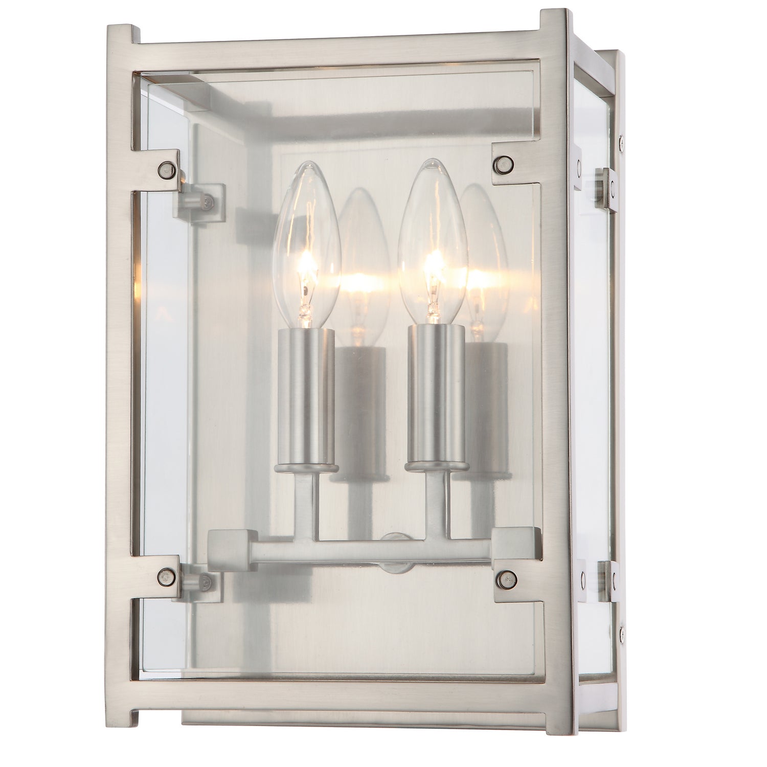 Danbury Two Light Wall Sconce in Brushed Nickel