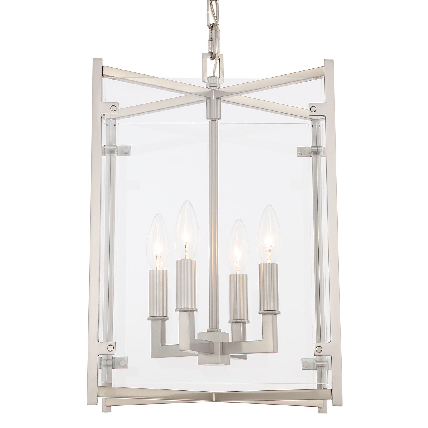 Danbury Four Light Chandelier in Brushed Nickel