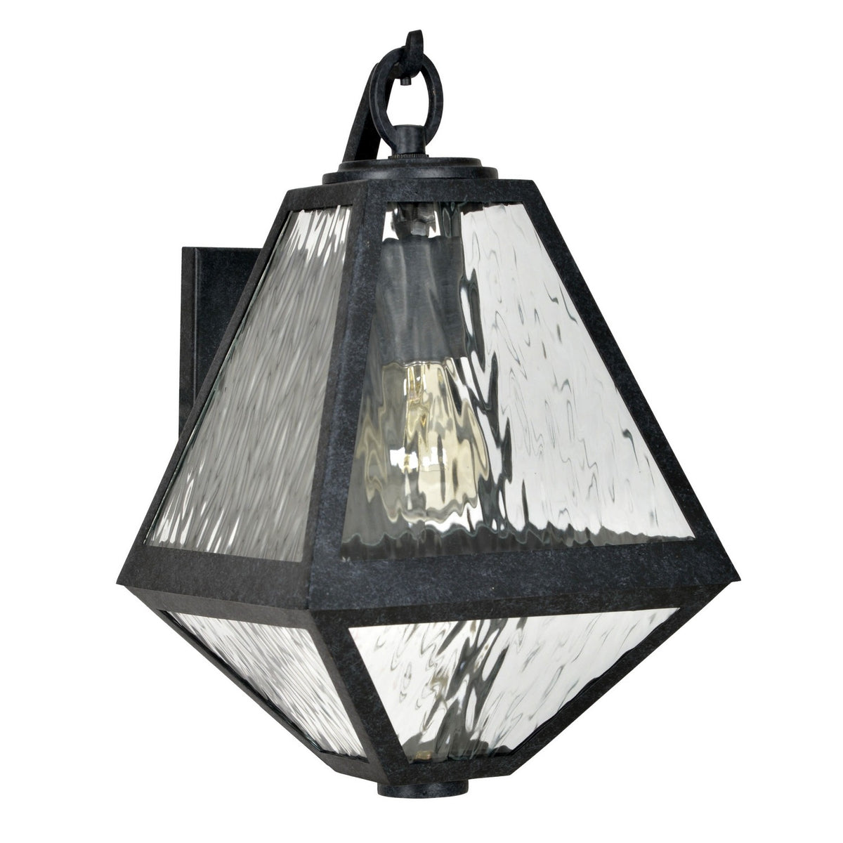 Glacier One Light Outdoor Wall Sconce in Black Charcoal