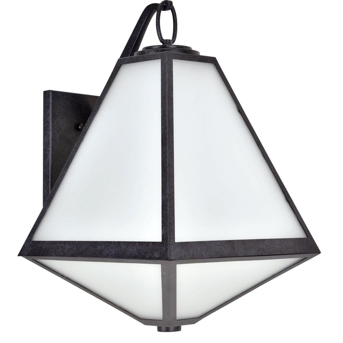 Glacier Three Light Outdoor Wall Sconce in Black Charcoal