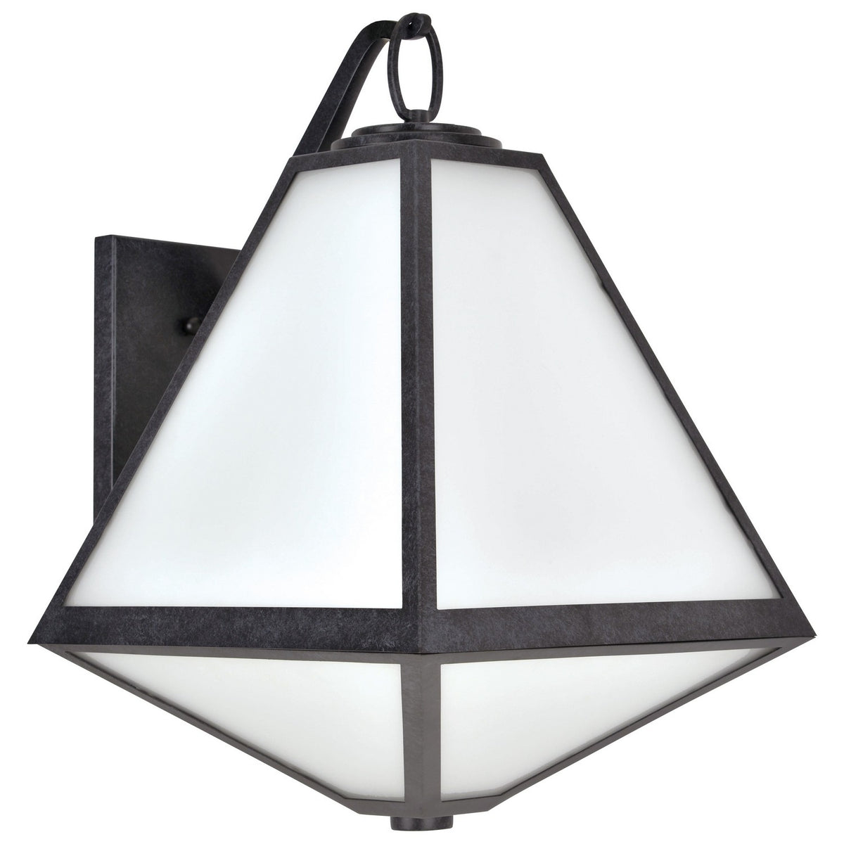Glacier Three Light Outdoor Wall Sconce in Black Charcoal