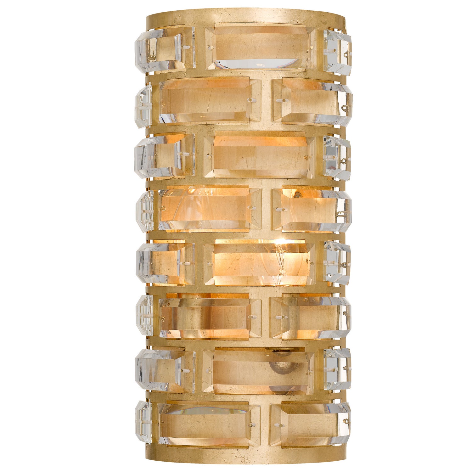 Meridian Four Light Wall Sconce in Antique Gold