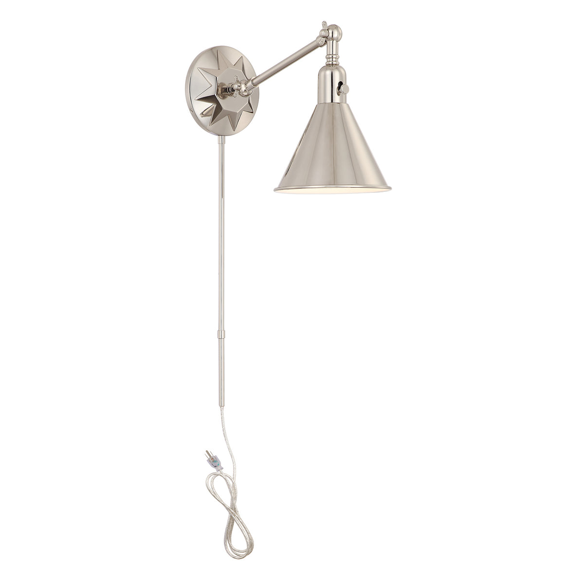Morgan One Light Wall Sconce in Polished Nickel
