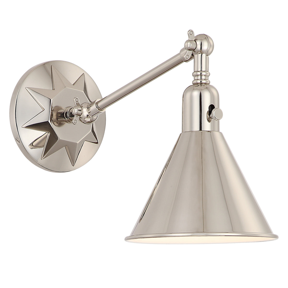 Morgan One Light Wall Sconce in Polished Nickel