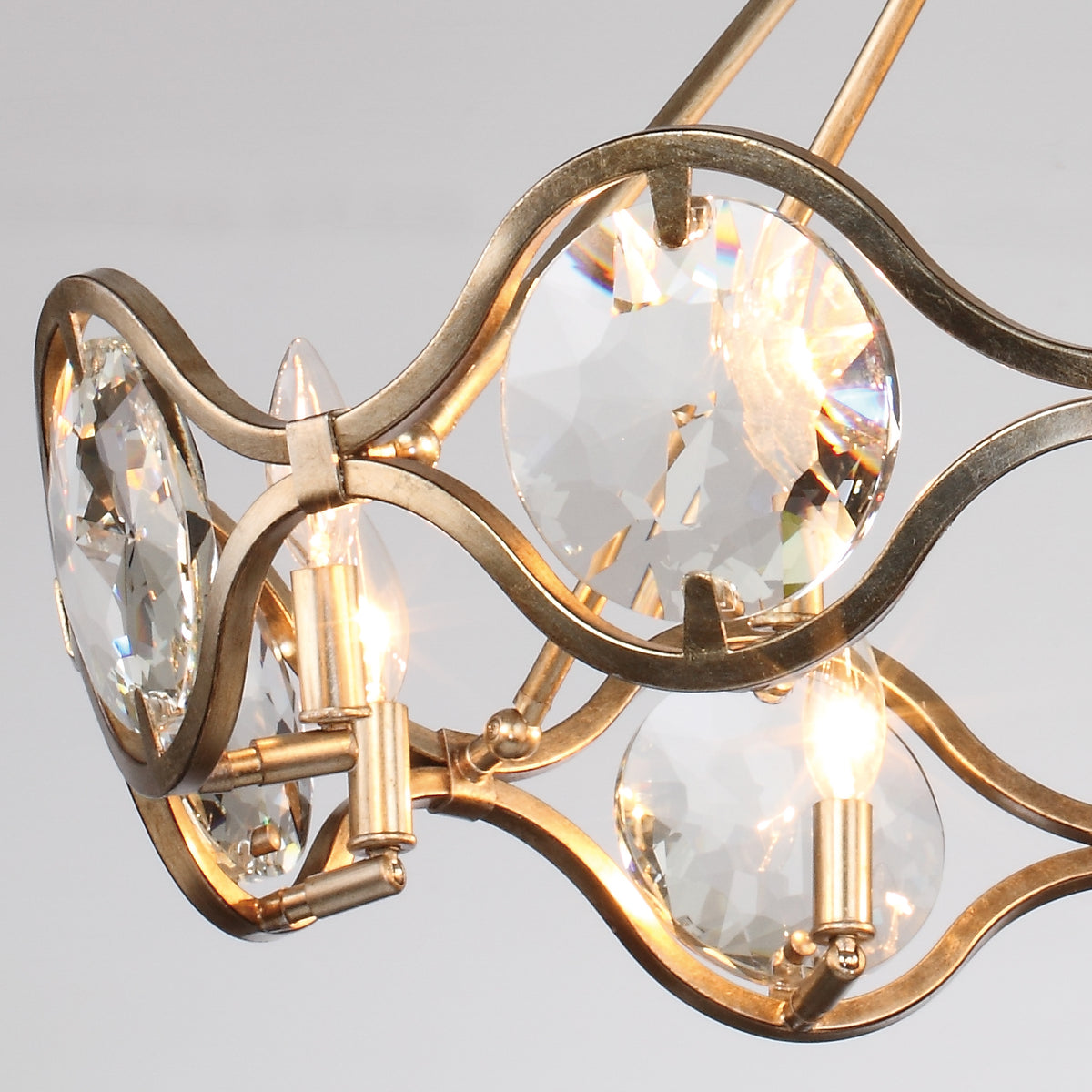 Quincy Eight Light Chandelier in Distressed Twilight
