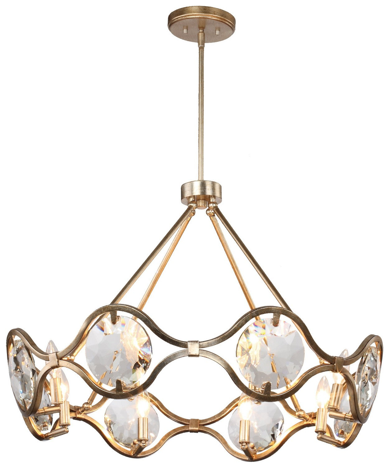 Quincy Eight Light Chandelier in Distressed Twilight