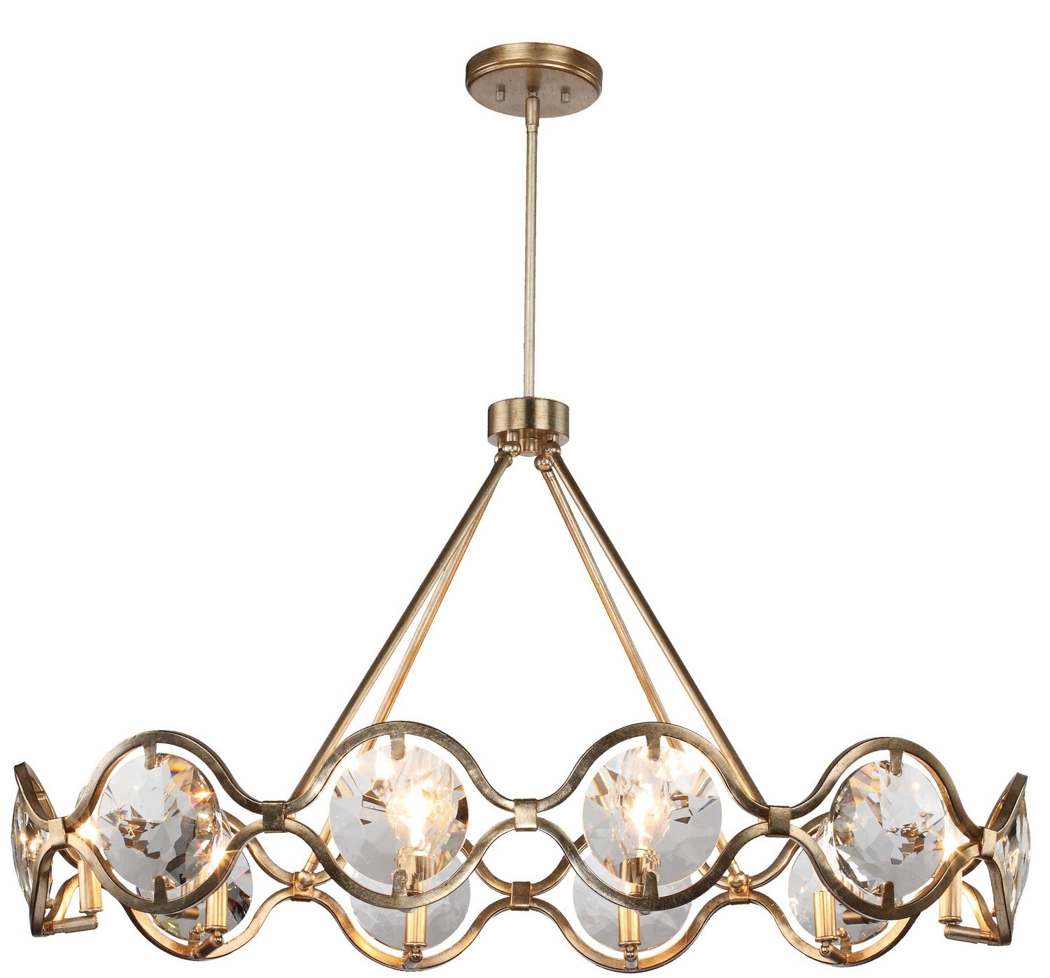 Quincy Ten Light Chandelier in Distressed Twilight