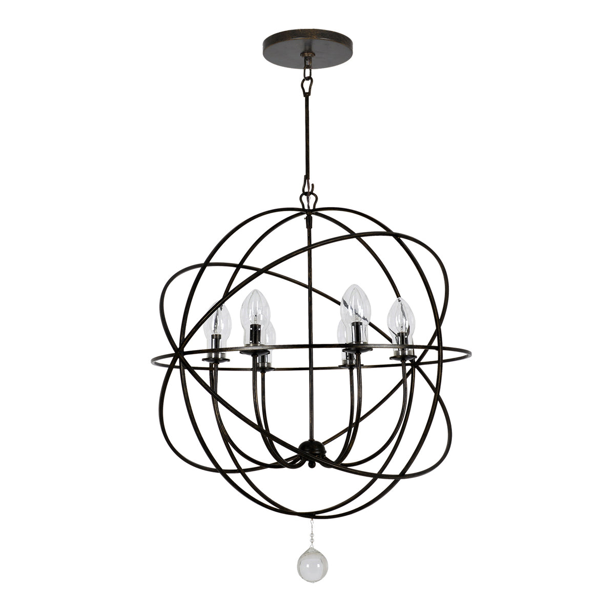 Solaris Six Light Outdoor Chandelier in English Bronze