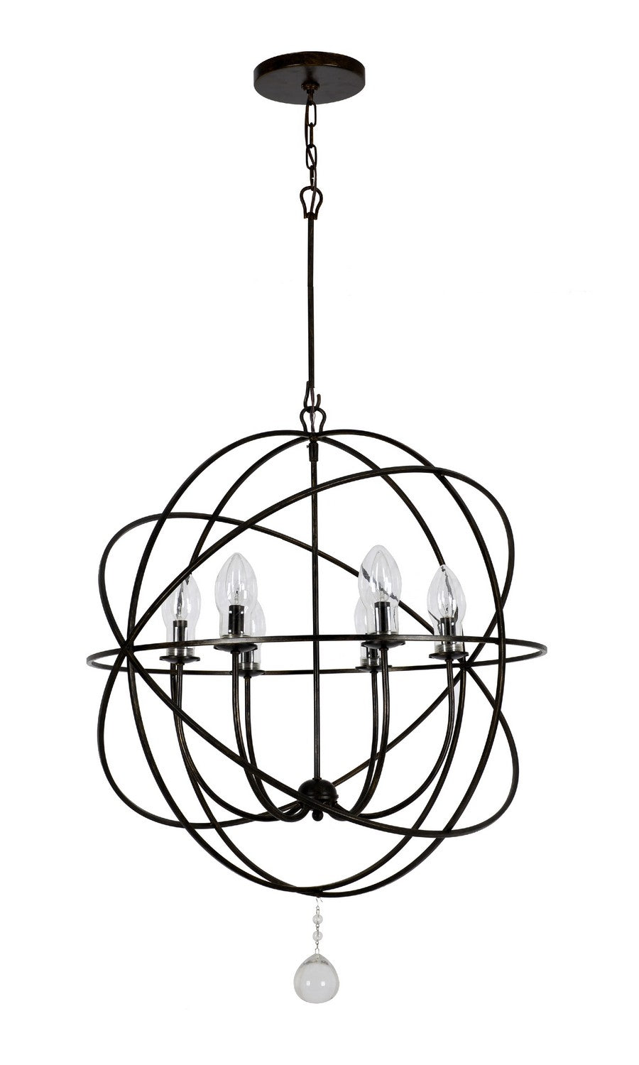 Solaris Six Light Outdoor Chandelier in English Bronze
