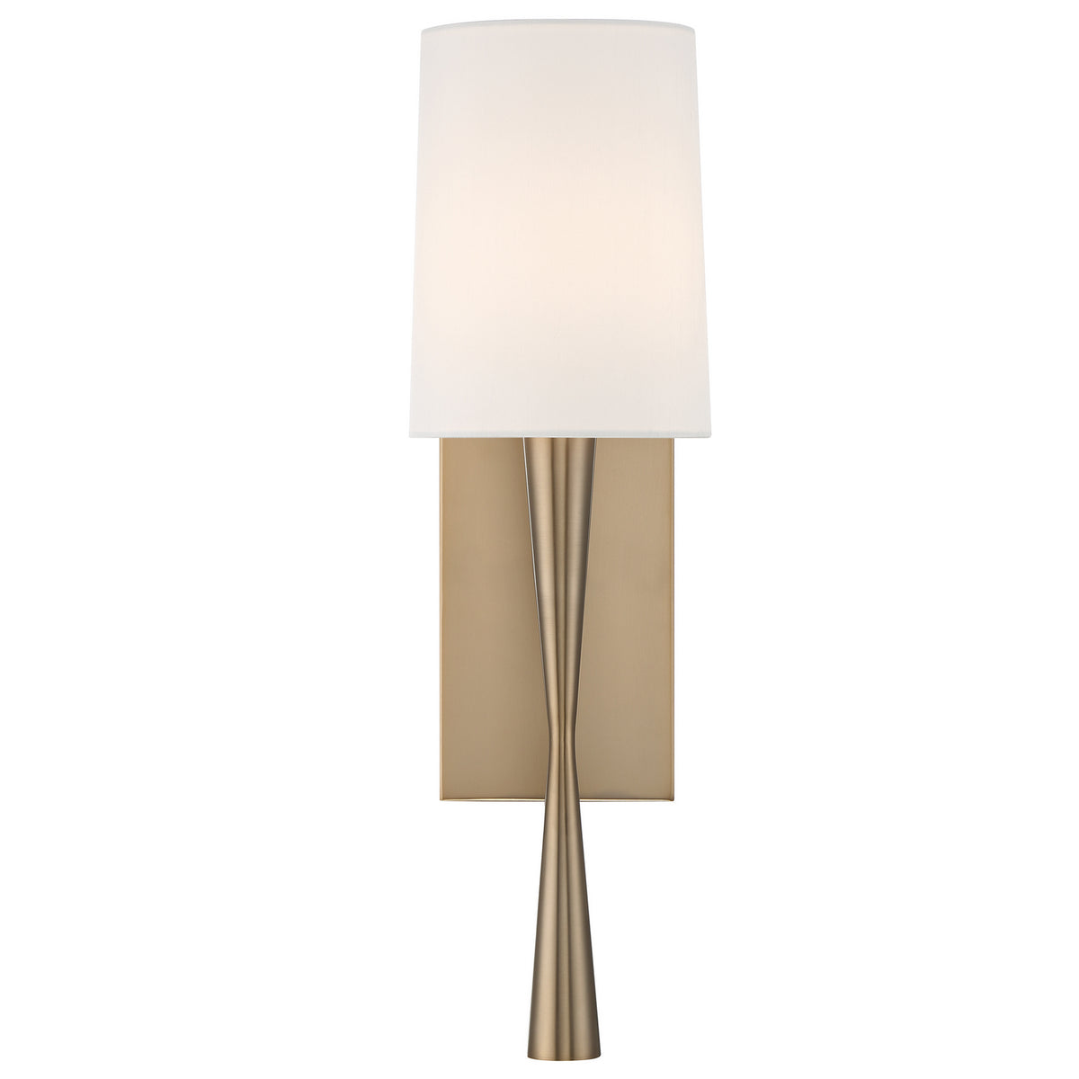 Trenton One Light Wall Sconce in Aged Brass