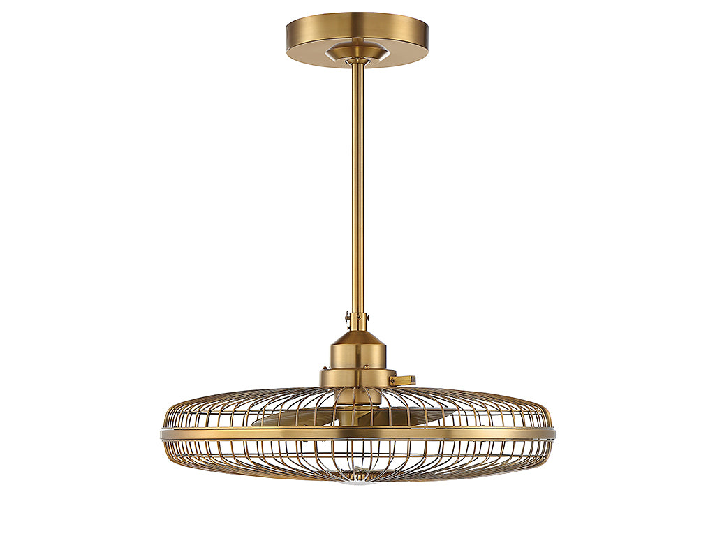 Wetherby LED Fan D'Lier in Warm Brass