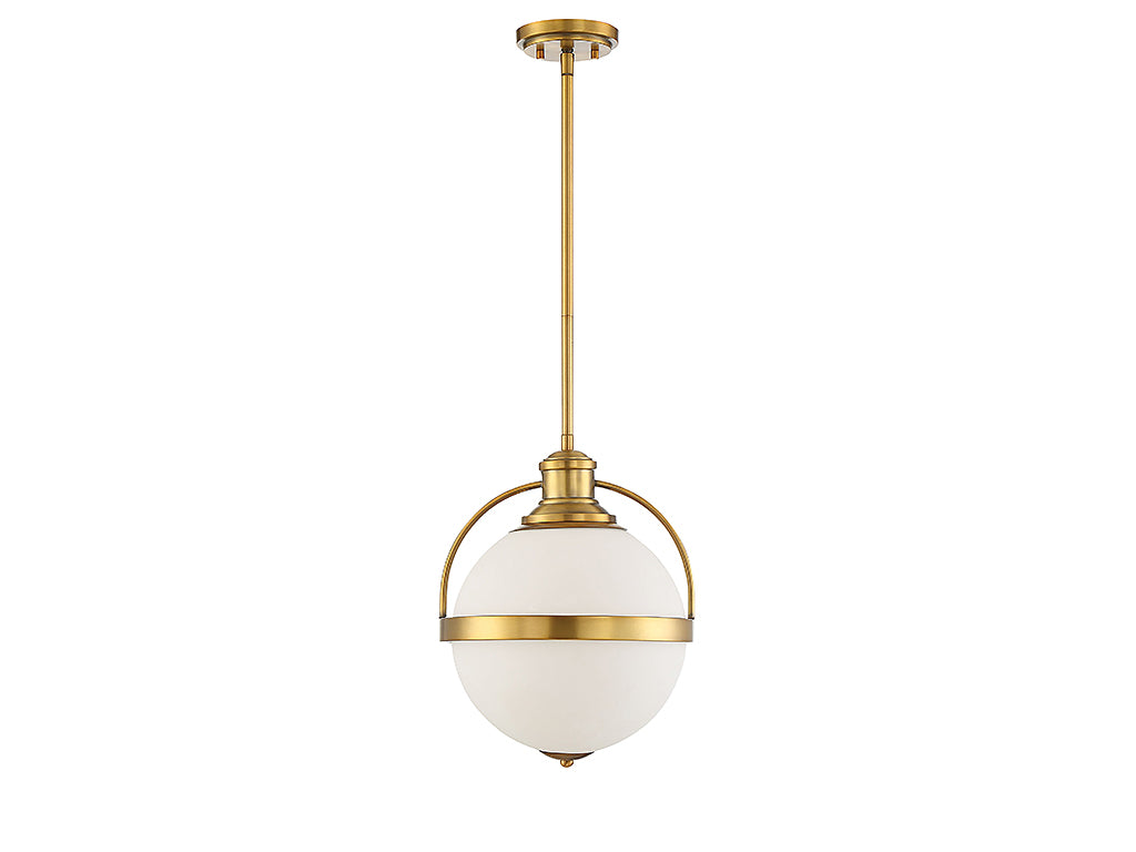Westbourne One Light Pendant in Warm Brass