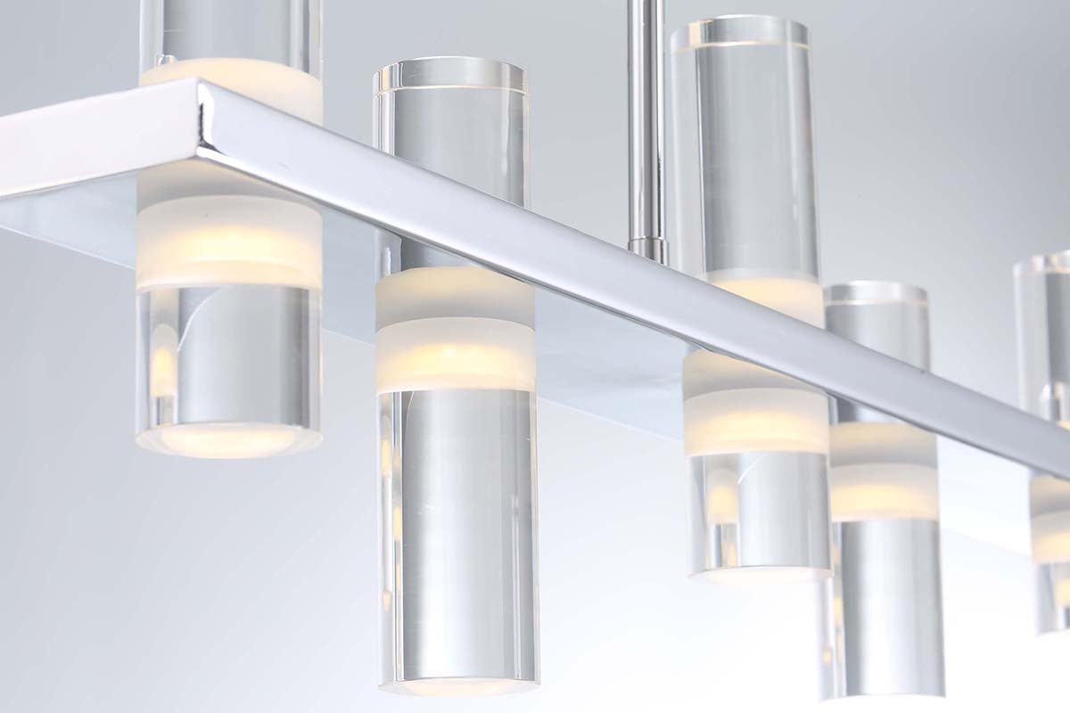 Netto LED Linear Chandelier in Chrome