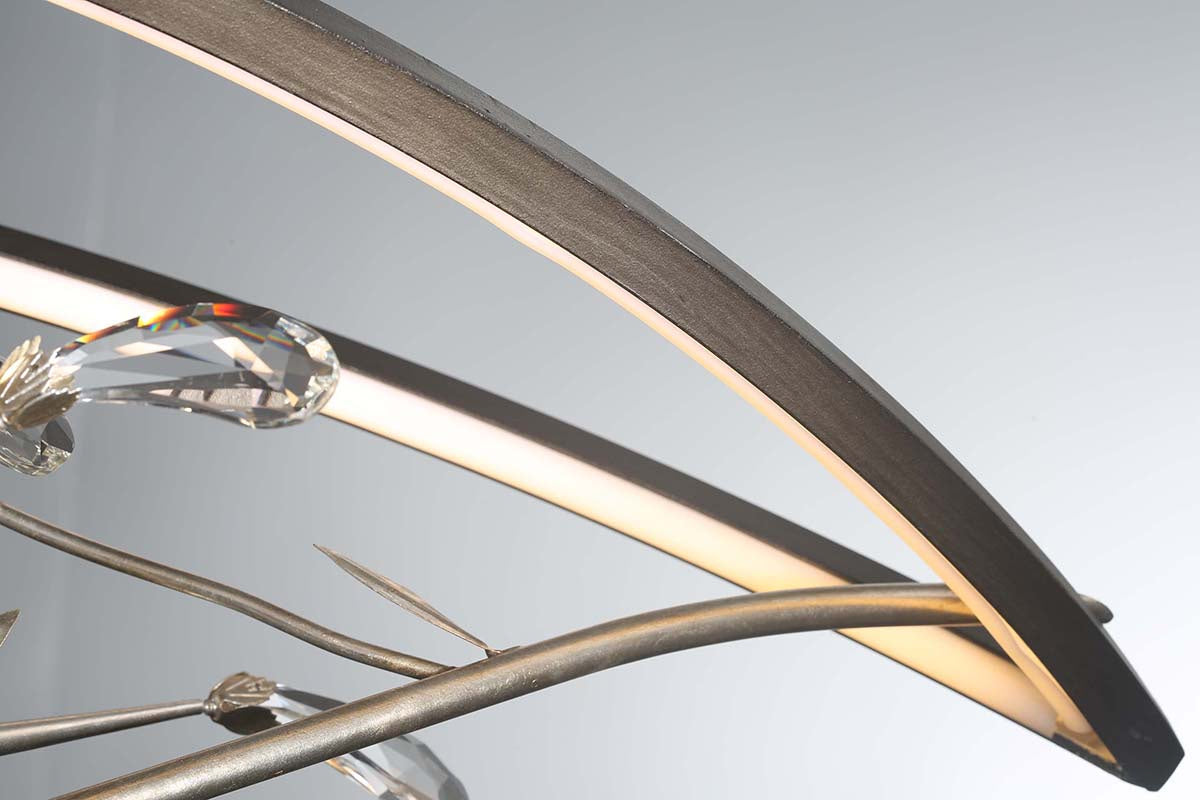 Basilica LED Linear Chandelier in Bronze