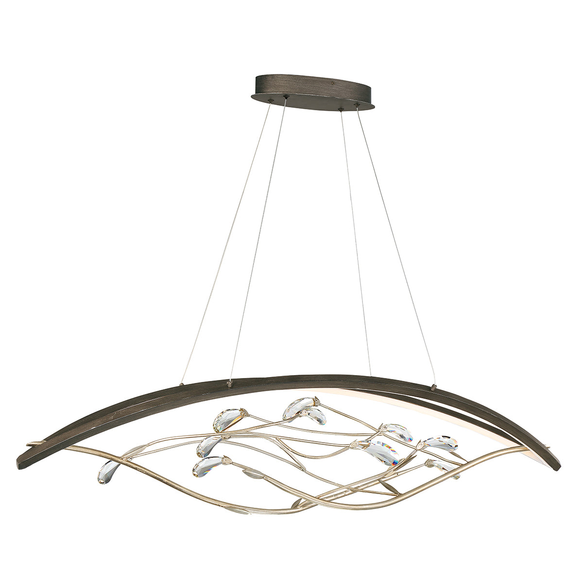 Basilica LED Linear Chandelier in Bronze