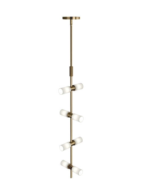 ModernRail LED Pendant in Aged Brass