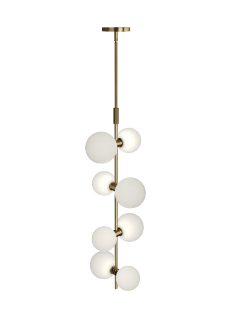 ModernRail LED Pendant in Aged Brass
