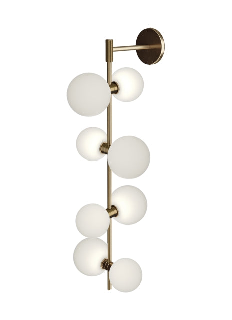ModernRail LED Wall Sconce in Aged Brass