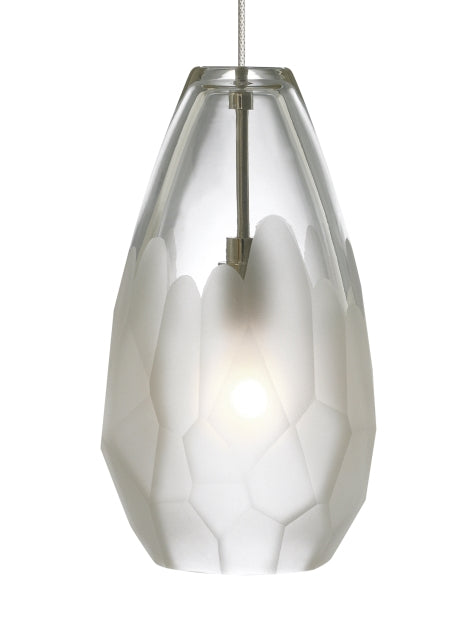 Briolette LED Pendant in Satin Nickel