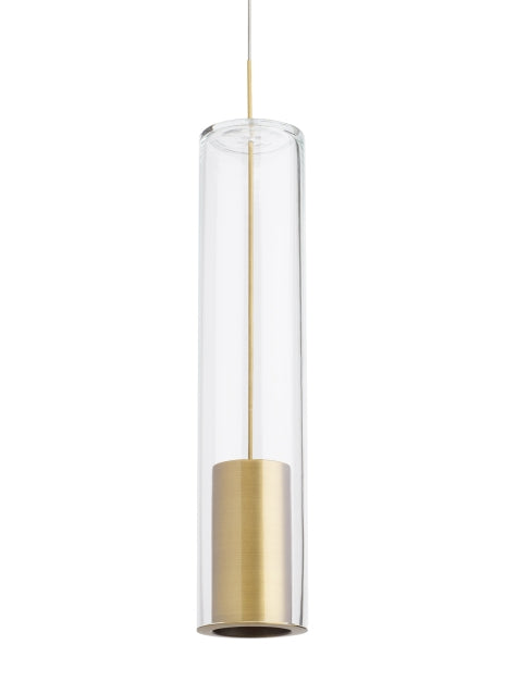 Captra LED Pendant in Aged Brass