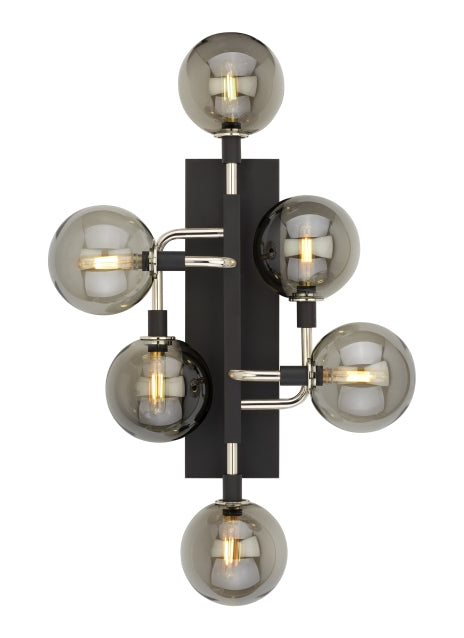 Viaggio Wall Sconce Black + PN