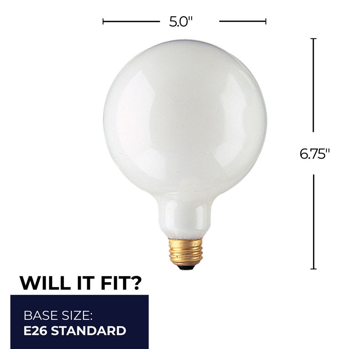 Globe Light Bulb in White