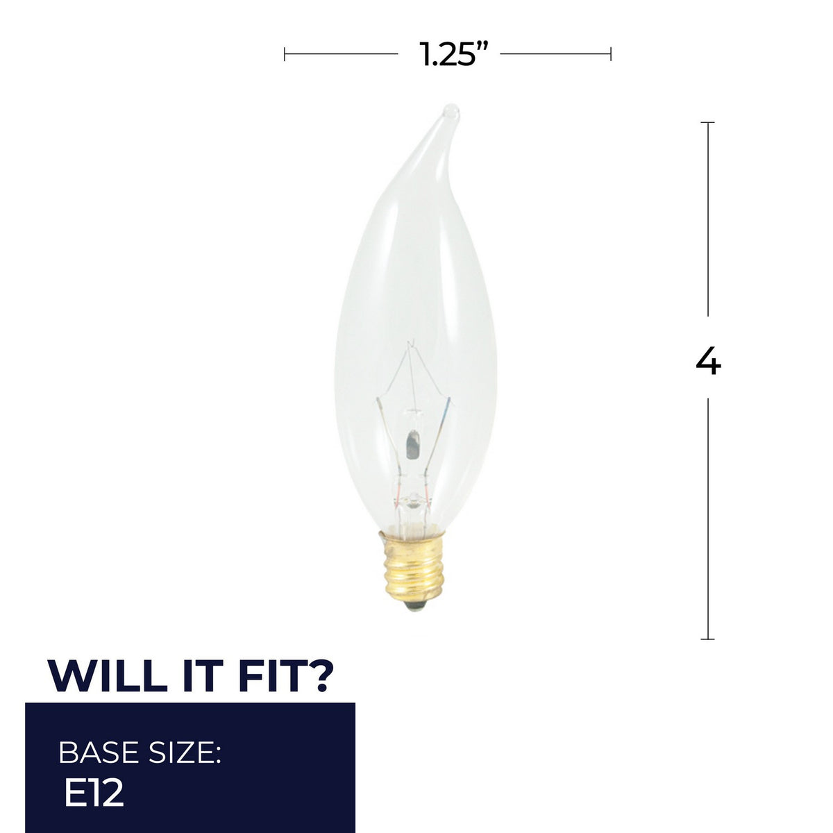 Flame Light Bulb in Clear