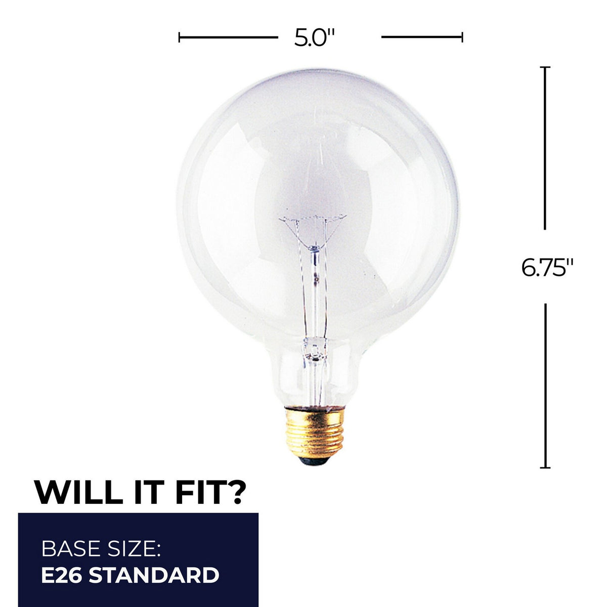 Globe Light Bulb in Clear