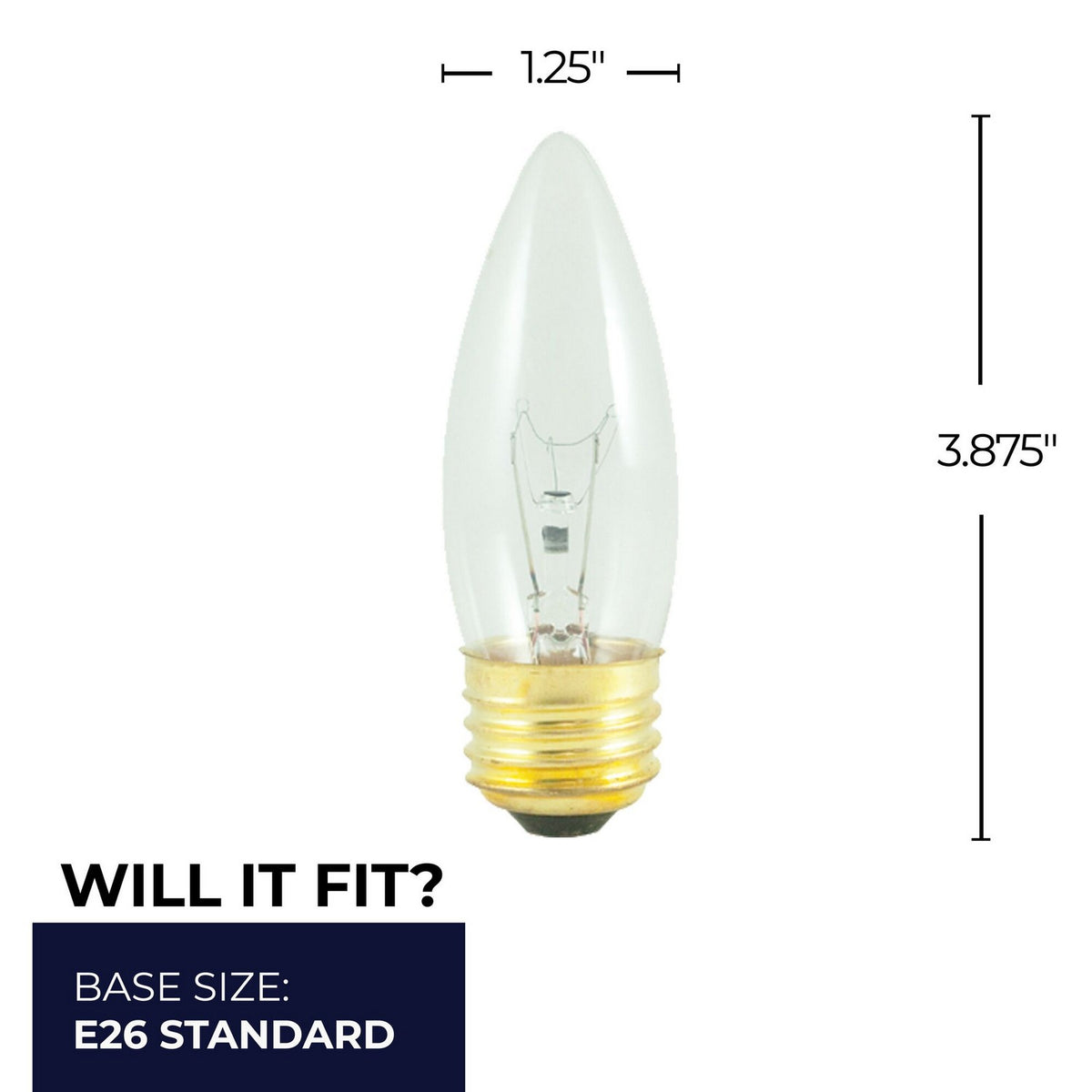 Torpedo Light Bulb in Clear
