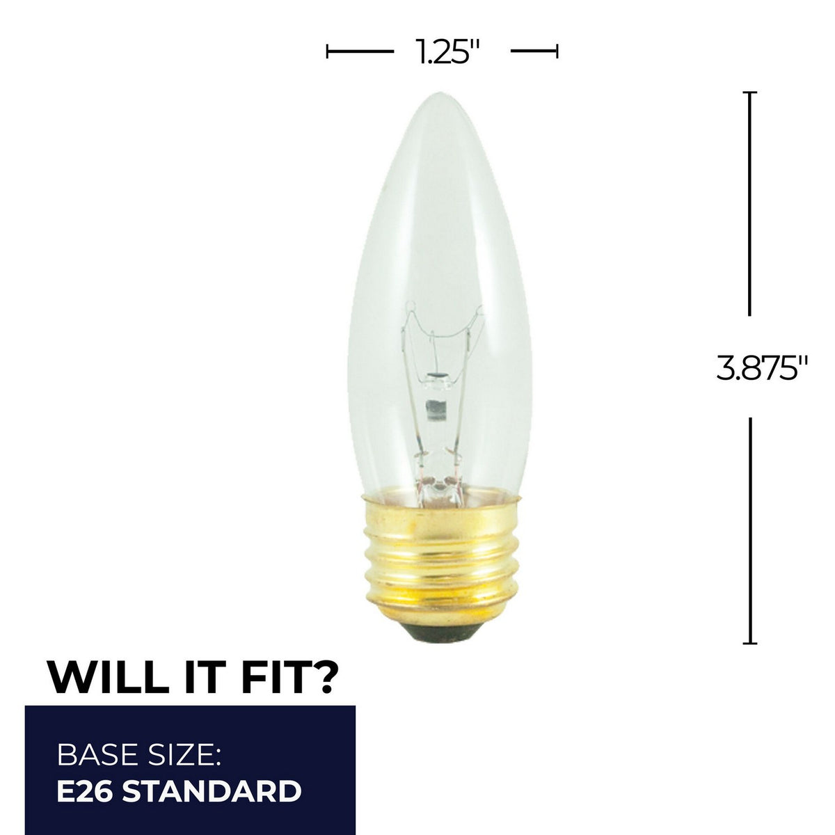 Torpedo Light Bulb in Clear