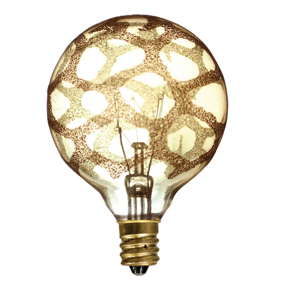 Crystal Light Bulb in Amber Marble