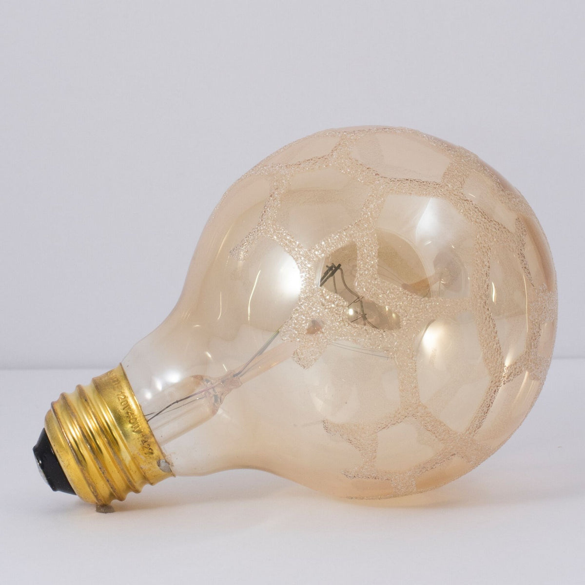 Crystal Light Bulb in Amber Marble
